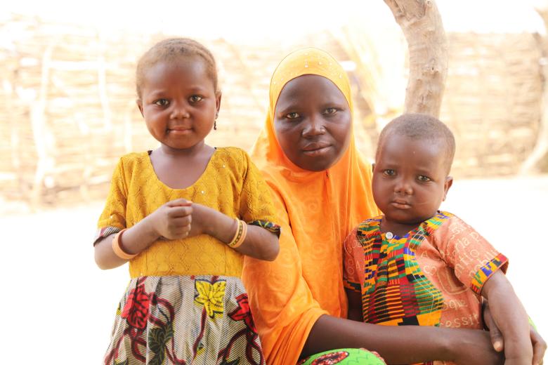 Asmaou and her 2 children