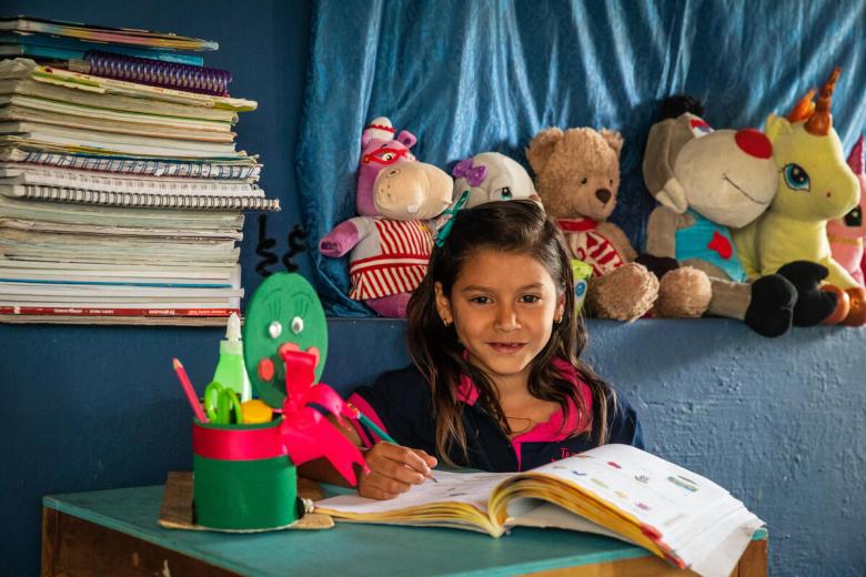 Reishell fled Venezuela for Ecuador with her Peppa Pig toy