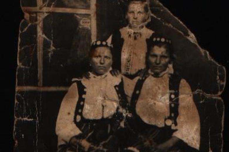Three women from Eastern Europe at a wedding