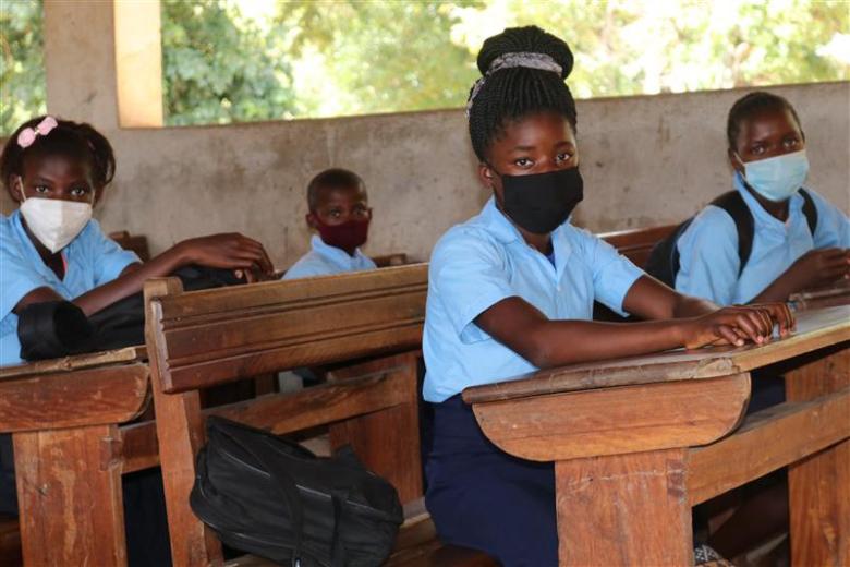 Provision of hygiene materials allow children to return safely to school