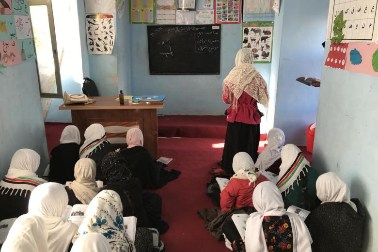 Girls in school in Afghanistan