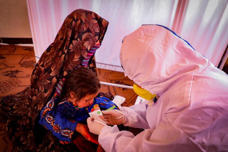 Children in Afghanistan are monitored for malnutrition
