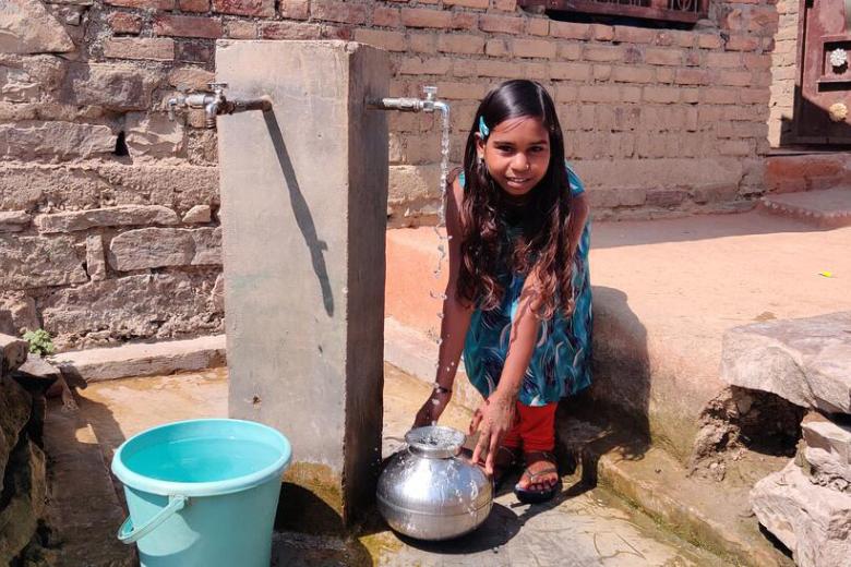Nepal girl water