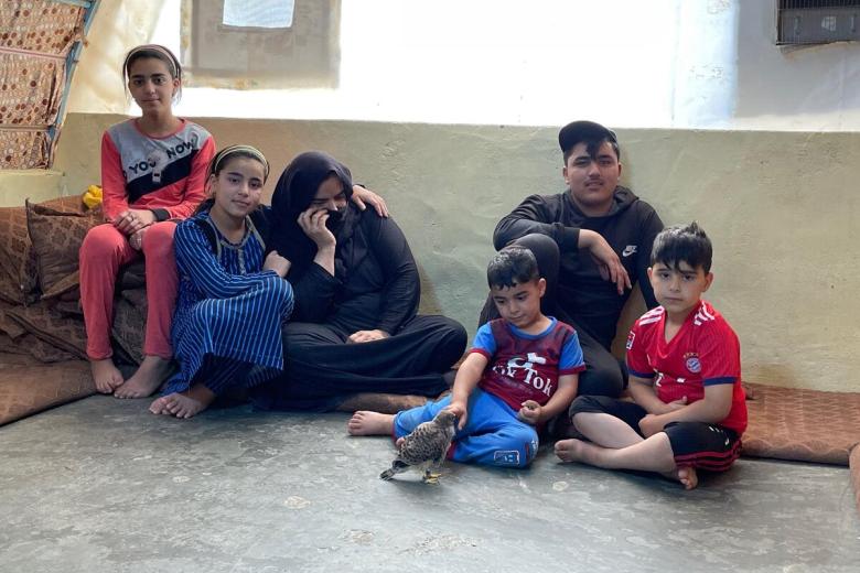 family facing hunger in Iraq