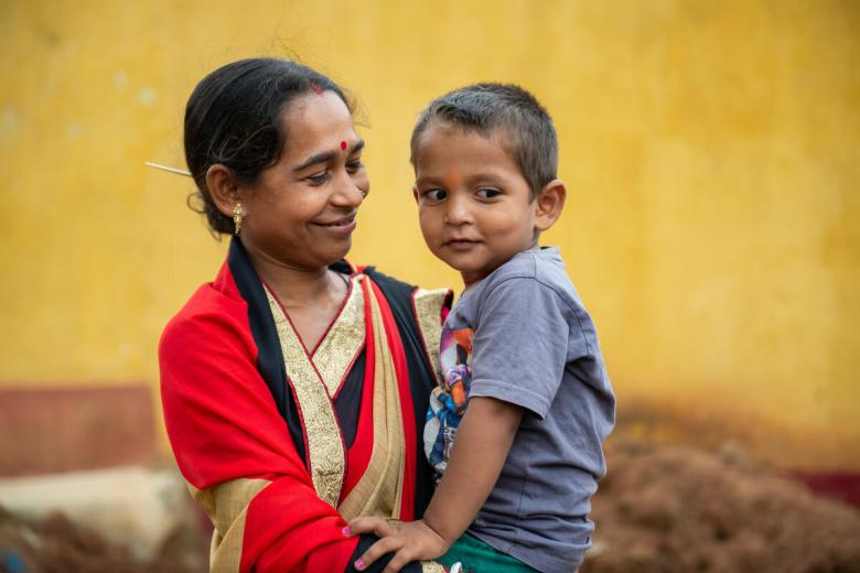 Harsh and his mother Bindoo prepare for the cooking demonstration.