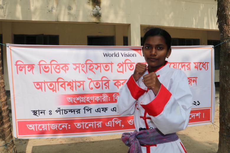 Rifa, 14, no longer worries about walking back from school alone.