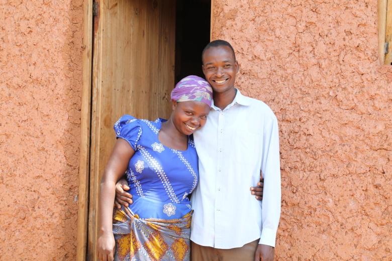 family of sponsored child enjoys their new home in Rwanda thanks to saving