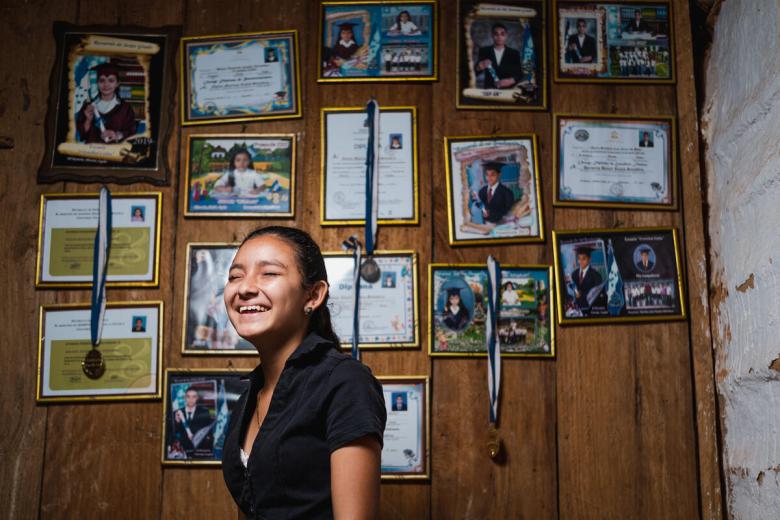 Fourteen-year-old Evelyn is a sponsored child in Honduras.