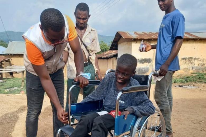 sidorf gets a new wheelchair