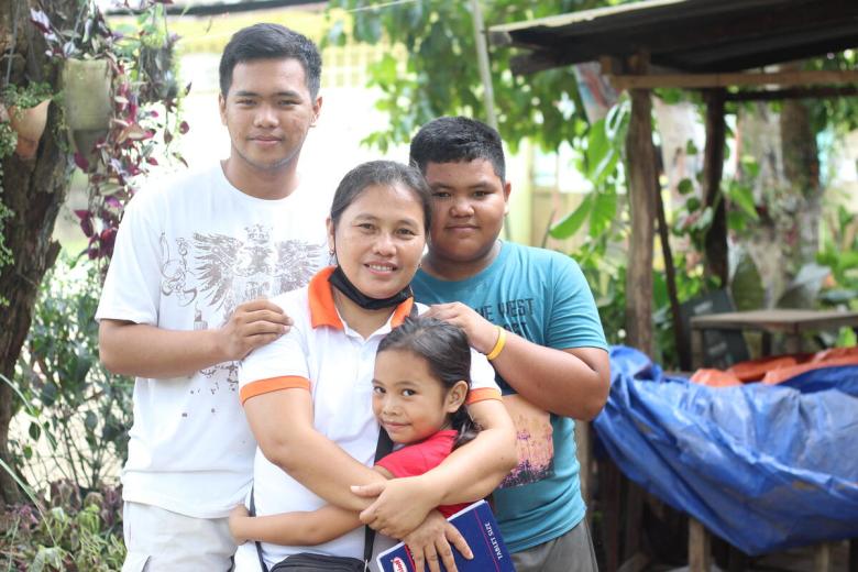 Zenen and her family in the Philippines.