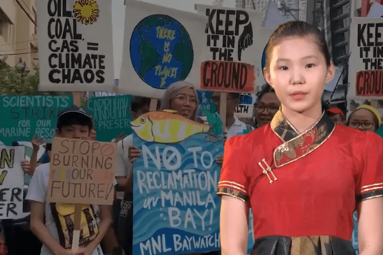 Nomu backed by images of climate marches