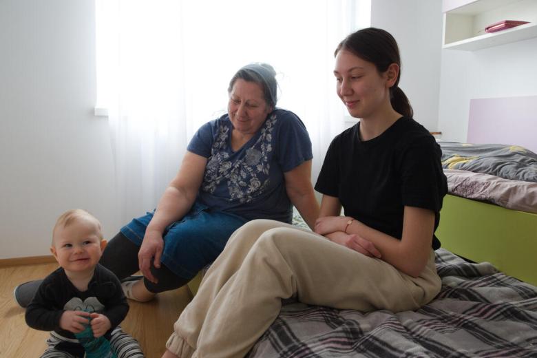 Angelina and her family are now at a women's shelter in Romania.