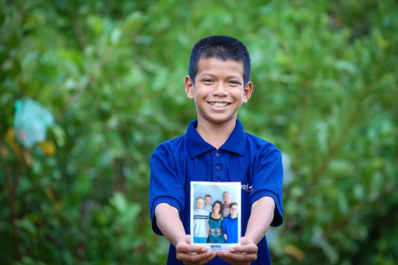 Panha is 12 years old and chose his sponsor.
