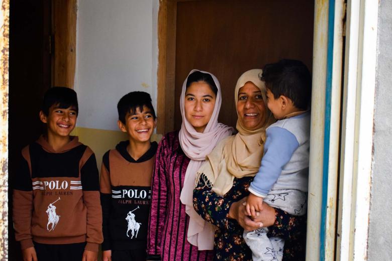 Shukria with her children