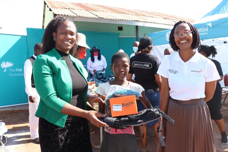FNB foundation and World Vision Eswatini, 102 vulnerable pupils receive new school shoes