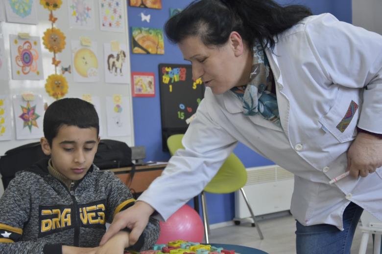 Erion and his teacher
