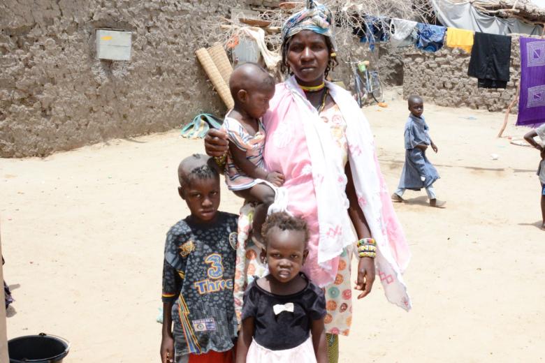 Malado, 34, is a mother of three who fled her village more than three months ago to the town of Nara