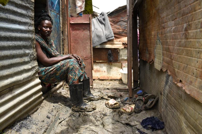 Nyalual Tang, a 33-year-old mother of five who has spent the last eight years on the move
