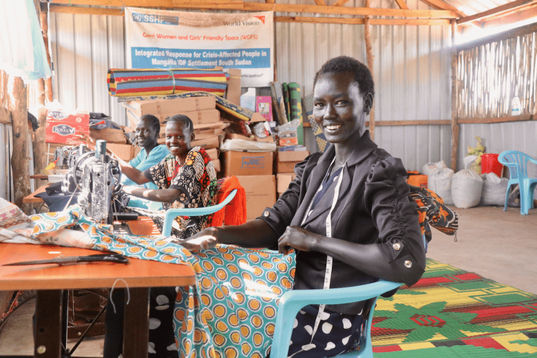 Yar has taken on tailoring after attending World Vision funded courses