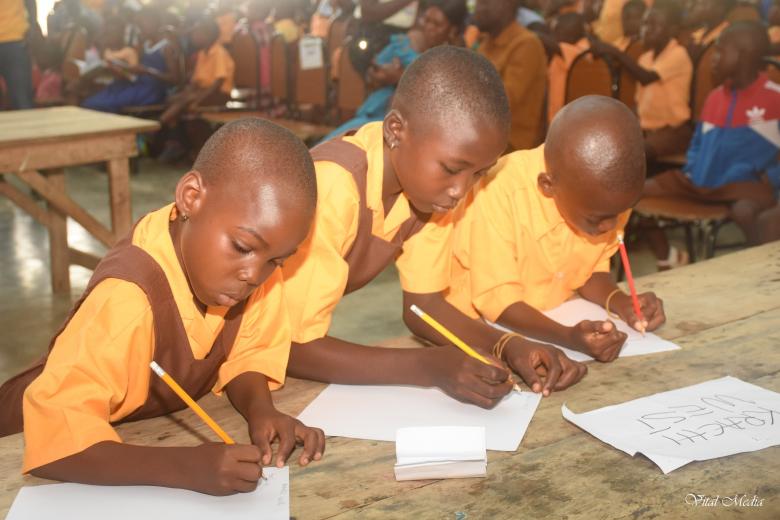 Perpetual, second from left during the reading reading festival at the regional level