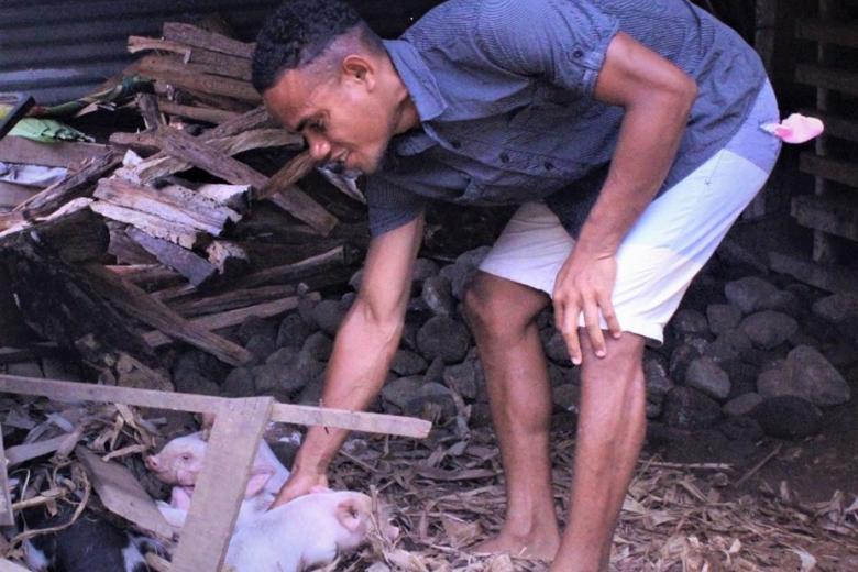 Marlon in his farm