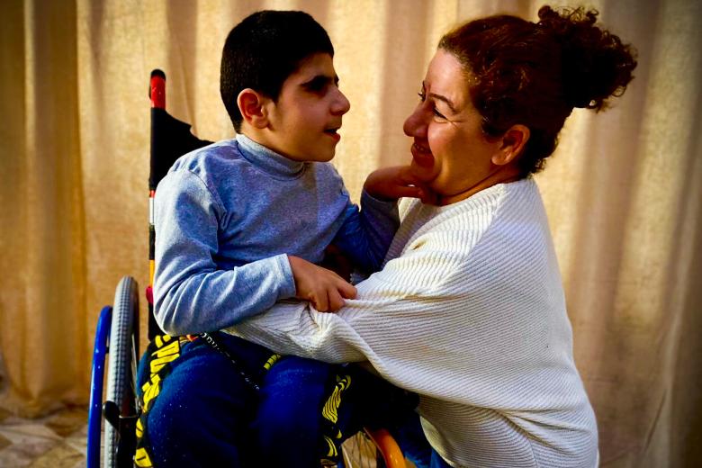 Junder with her son, Alber