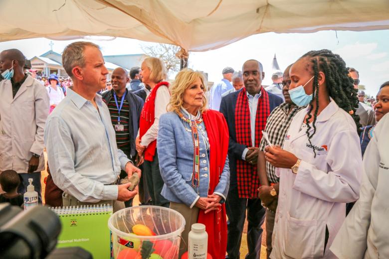 First lady at the outreach