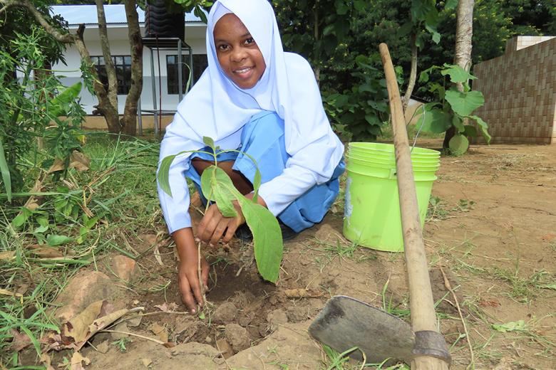 Children from the youth action club in Tanzania