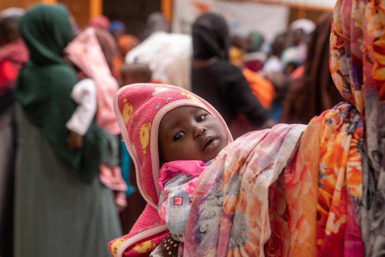 A mother and child at a World Vision Sudan nutrition clinic