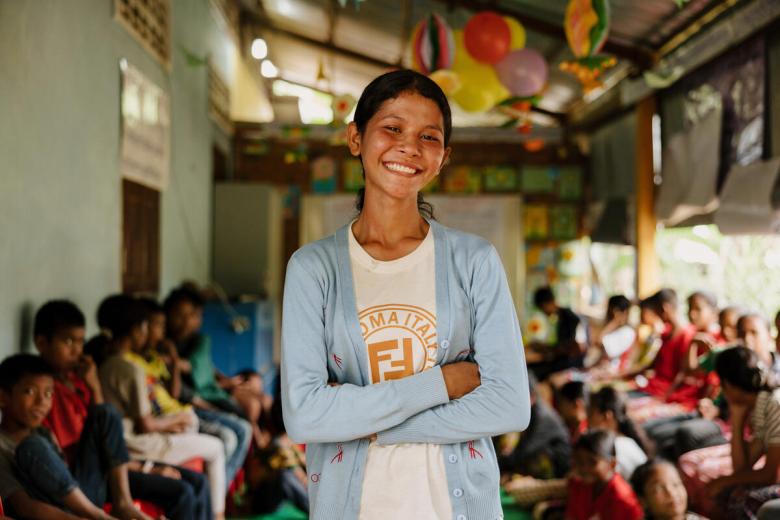 18-year-old Phally grew up in a family where her aunt had too many mouths to feed and not enough income to meet all of their needs.