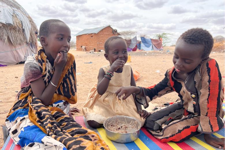 A family sharing a meal