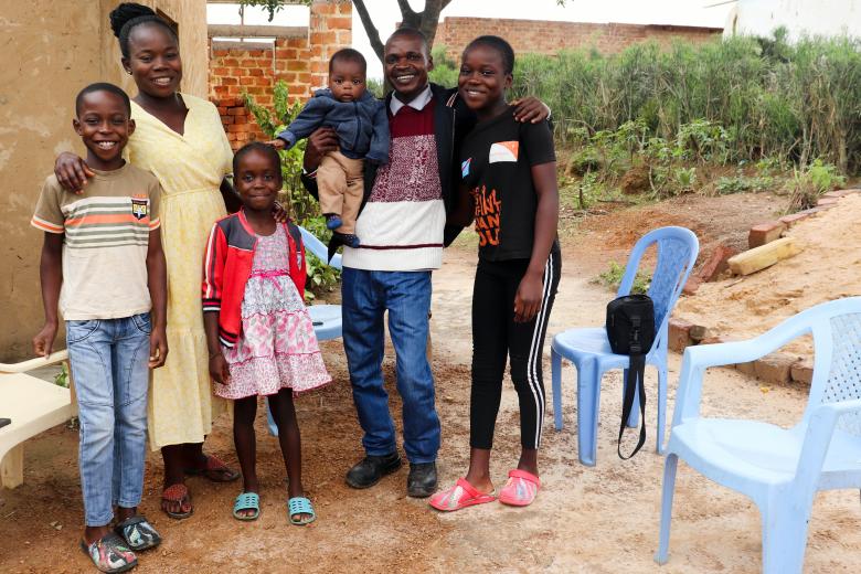 Gloire and his family