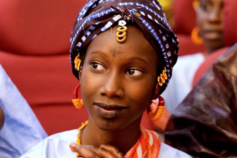 One of the 300 children invited to the ceremony.