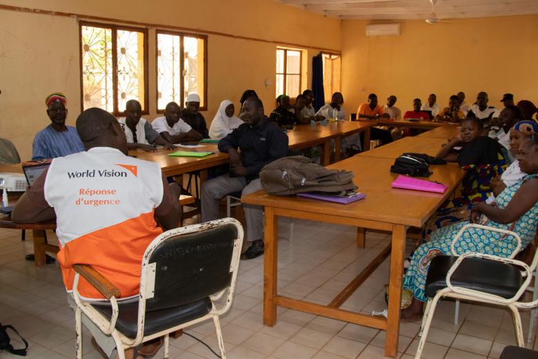Participants during the training