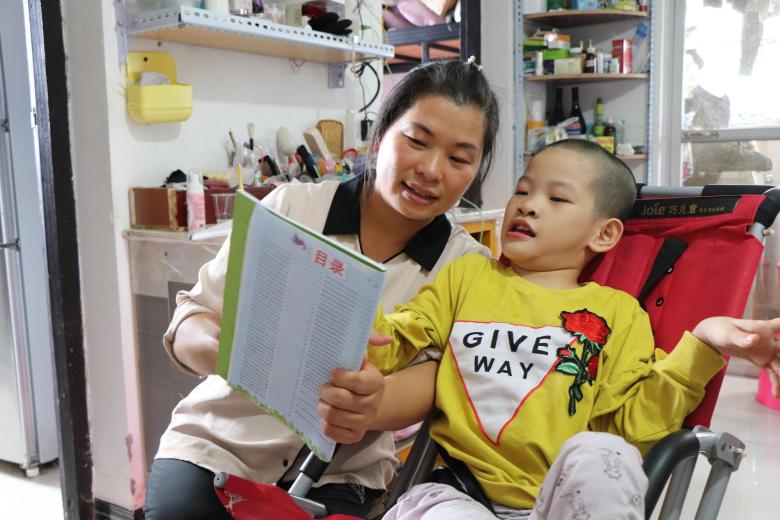 Xinxin's mother has learnt to support her special needs