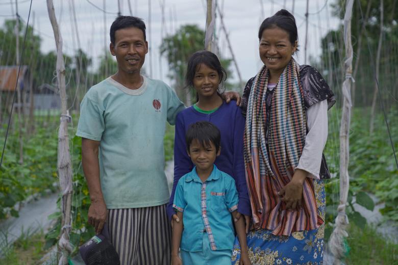 Cambodia family who have benefits from Celebrating Families