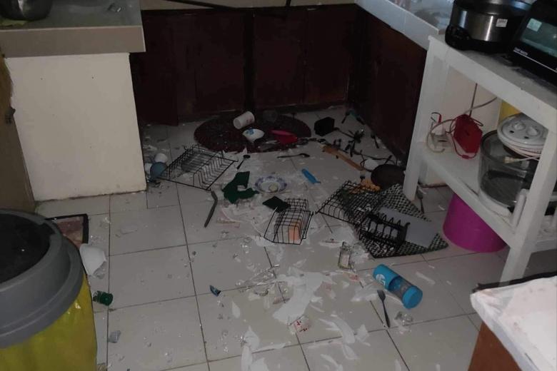 Damaged home