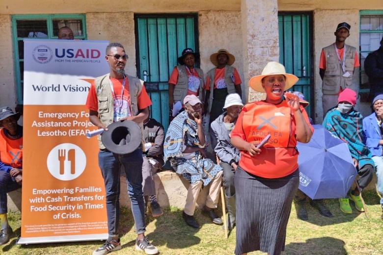World Vision provides cash assistance to 343 food-insecure households in Matelile, Mafeteng