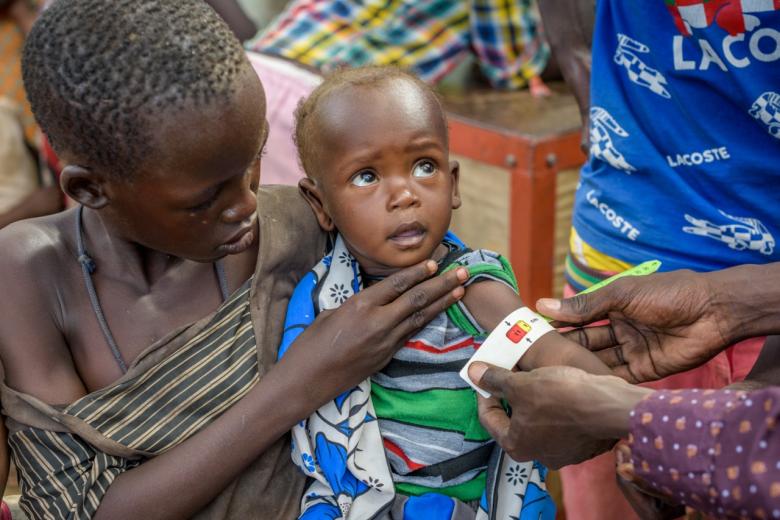 Child's nutritional status being measured