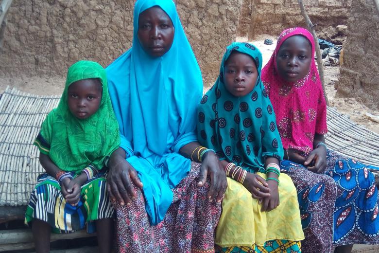 Hadizatou with her daughters