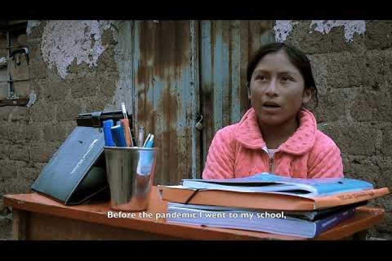 Cinthia continues her studies despite COVID-19 school closures