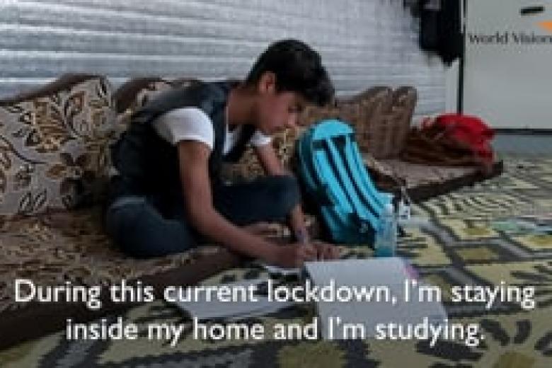 Azzam shares how he is spending his time during the lockdown in Azraq Refugee Camp