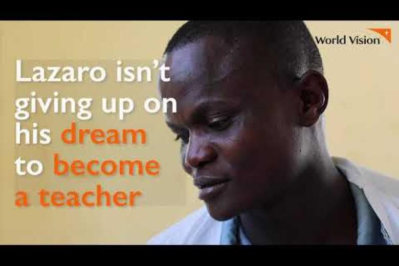 Lazaro is a hard-working 23-year-old man who lives in one of the worst drought-affected areas