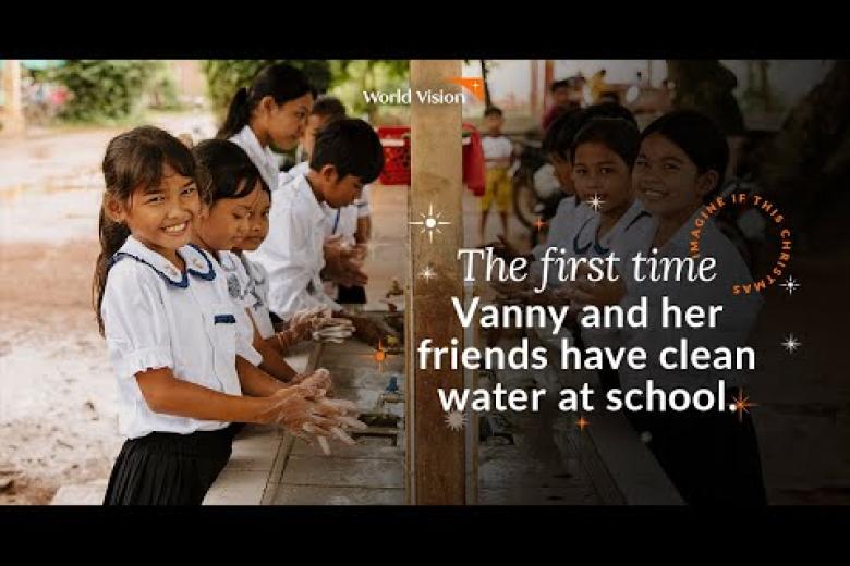 Cambodia: The first time their school had safe sanitation.