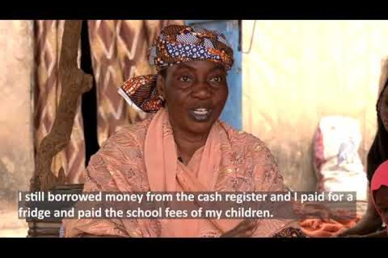 Savings group member Saddi testifies of the benefits of World Vision's model to women in Niger