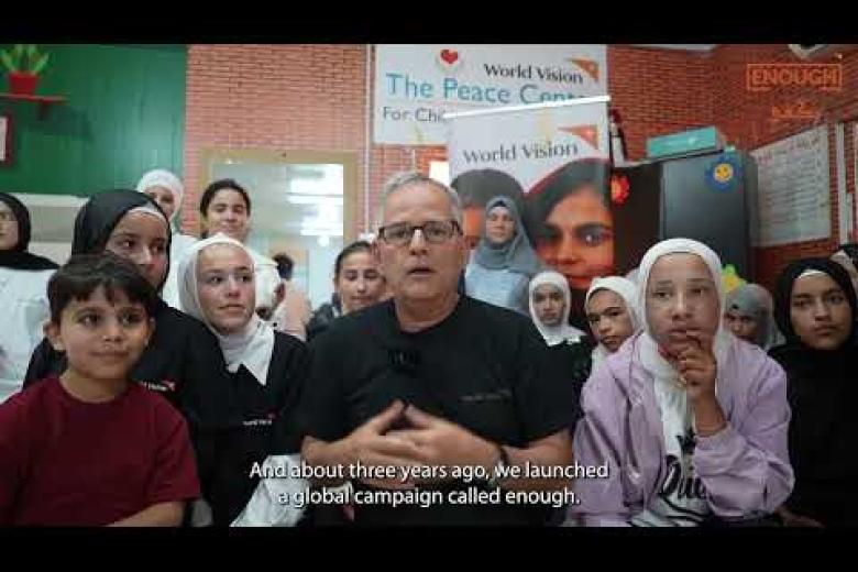 Emmanuel Isch shares powerful words during Enough's cookbook event!