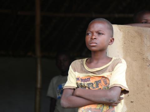 Ndibu, is a 13-year-old boy from Kasai, Democratic Republic of Congo. During the Kasai war, Ndibu’s father died after being shot and his school was destroyed. Ndibu is asking leaders to build new schools in his community and give children education.
