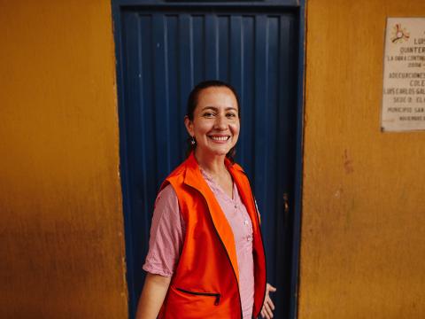 A World Vision Colombia employee smiles