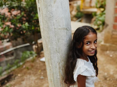 Girl from Cambodia smiling