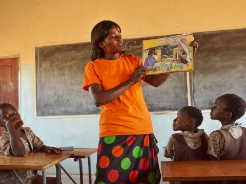 martha muntimbili-volunteer- teaches kids during a good news club session.jpg